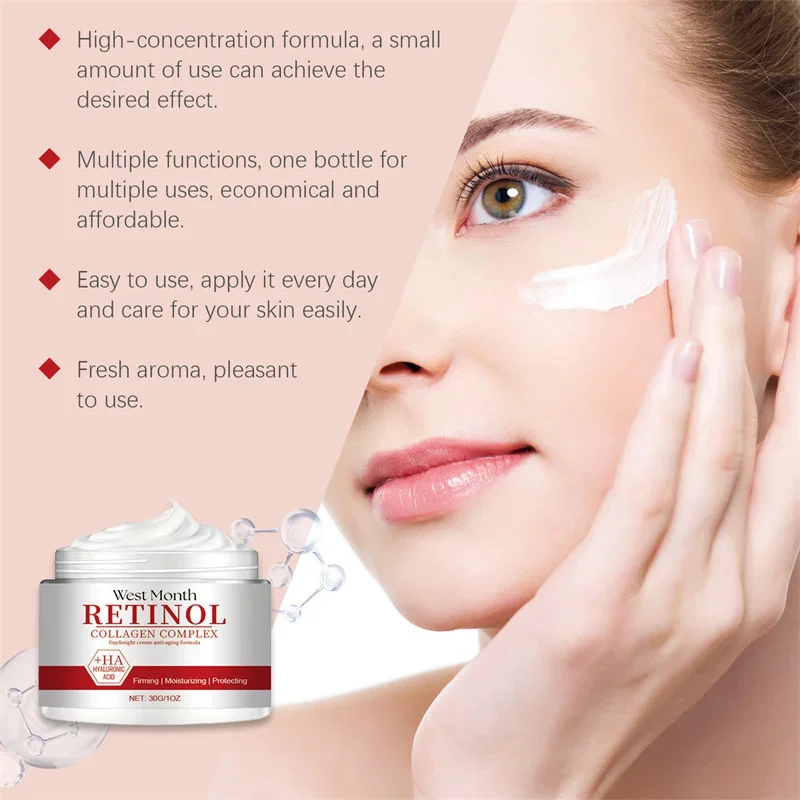 Retinol Wrinkle Removal Cream Fade Face Eye Fine Line Instant Anti Aging Whitening Anti-Wrinkle Dark Circles Dismiss Cream 30g