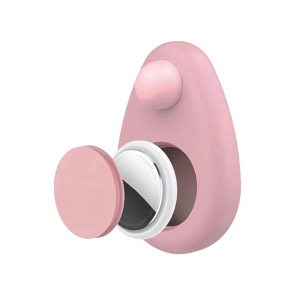 Supporto impermeabile in silicone per bambini per custodia localizzatore GPS nascosta con perno rosa