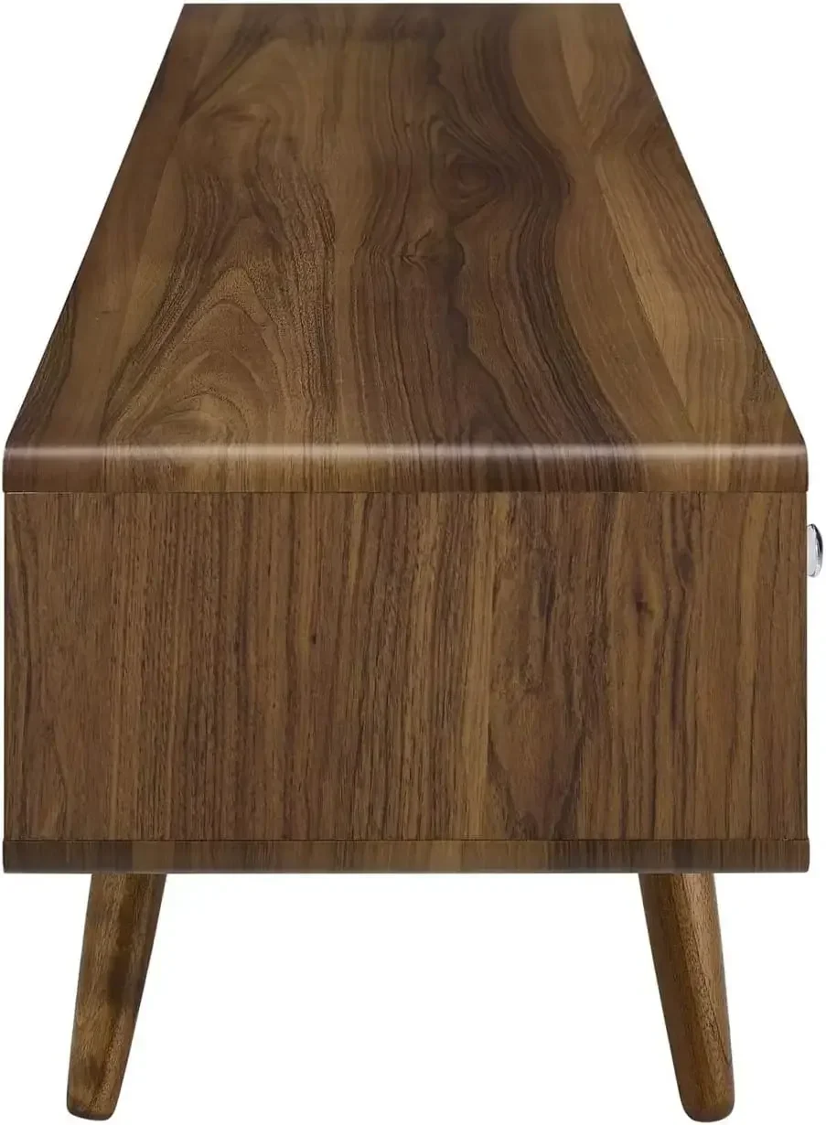 Suporte de TV de madeira para console de mídia de 70", 70 polegadas, branco nogueira EUA