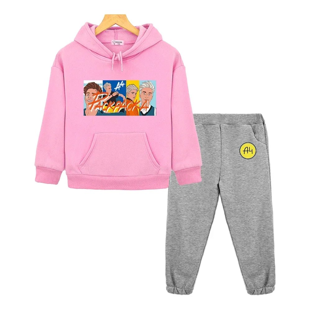 

Merch A4 Gelik Lamba Hoodie Spors Boys Girls Sets 2pcs Tops+Pants Sweatshirts Мерч А4 Children Outwear Costume kids Suit
