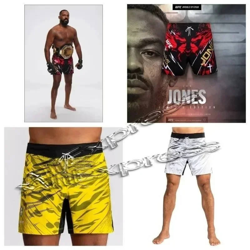 2025 شورت رياضي للياقة البدنية UFC سريع الجفاف للرجال مريح ومريح وممتص للعرق شورت قتال الملاكمة