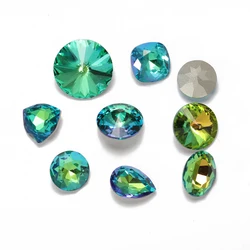 Glitter Sphinx Rhinestones For Art Crafts Supplies Pointback Rivoli Drop Triangle Glass Strass Jewelry Making Accessories