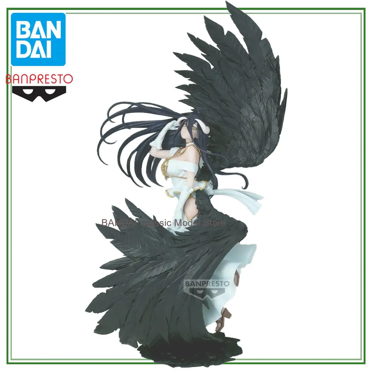 Original véritable modèle Banpresto Overlord 32 cm Albedo Figure Anime PVC jouets enfants cadeaux d'anniversaire Figurine Collection pour les enfants