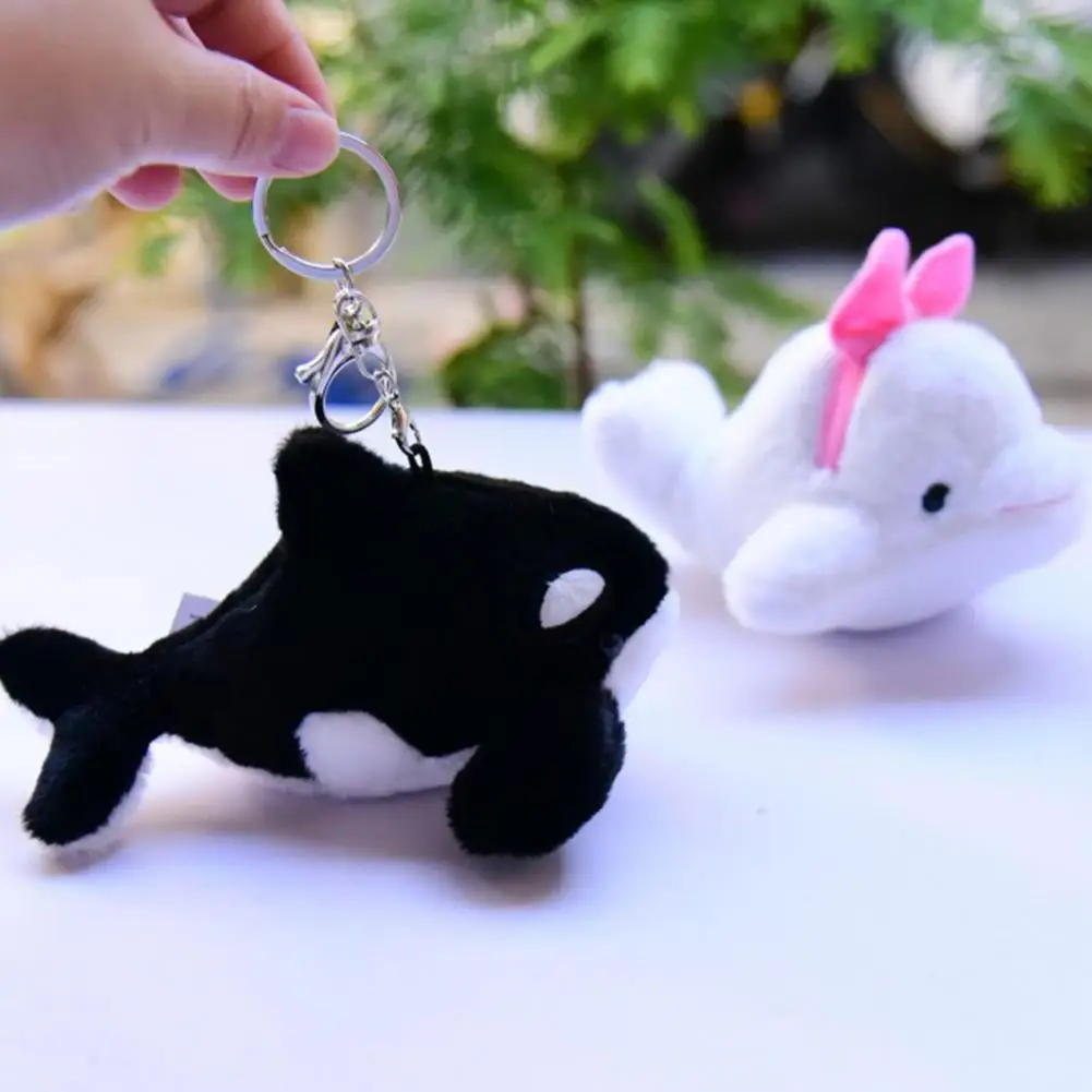 Bag Accessories Stuffed Whale Plush Keychain Adorable Sea Ornament for Backpacks Mini Stuffed Doll Pendant Ideal Gift for Girls