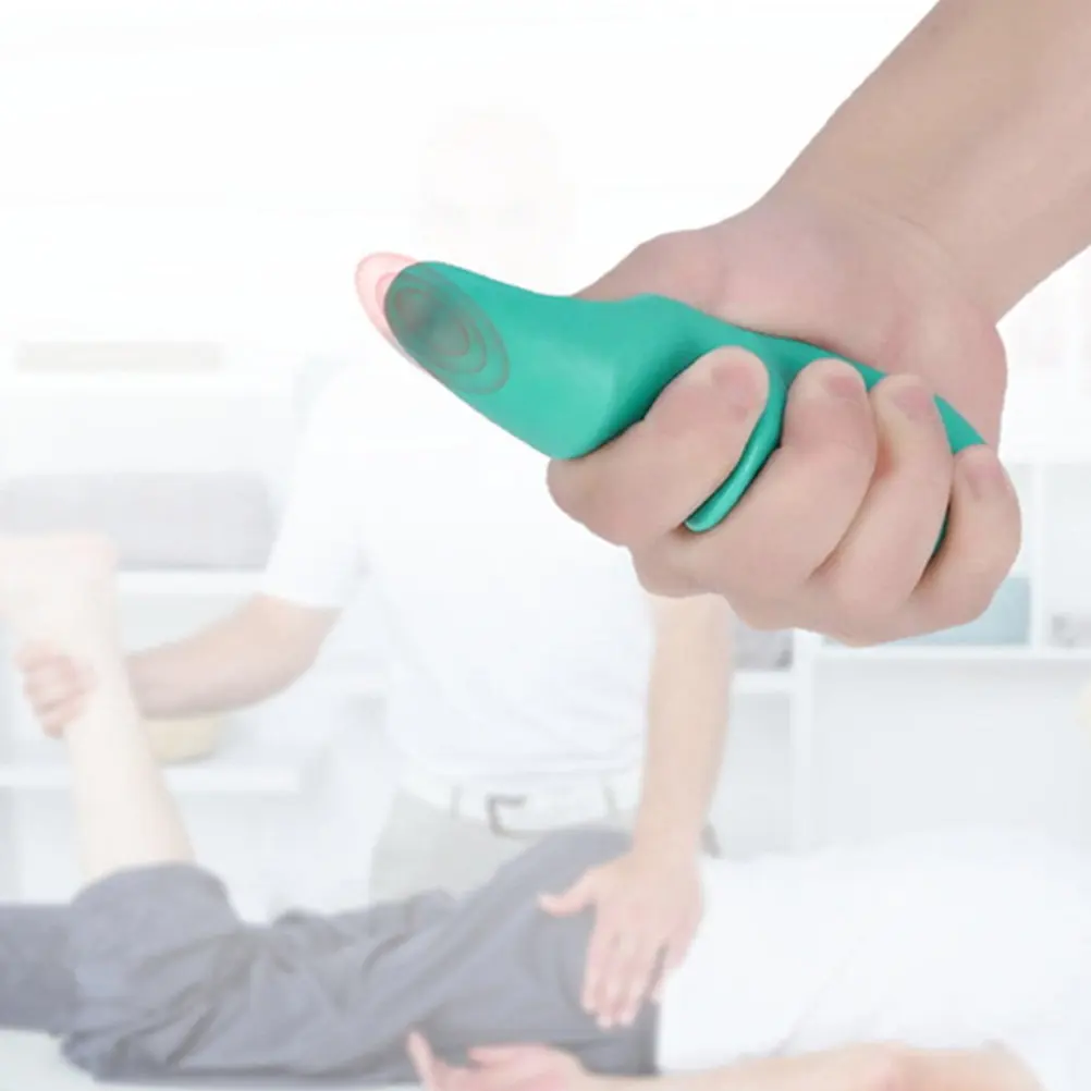 

2 шт. Массажер для точечного воздействия на акупунктурные точки, прочный массажер для пальцев из АБС-пластика для дома и путешествий, удобный для переноски, зеленый массажер для большого пальца
