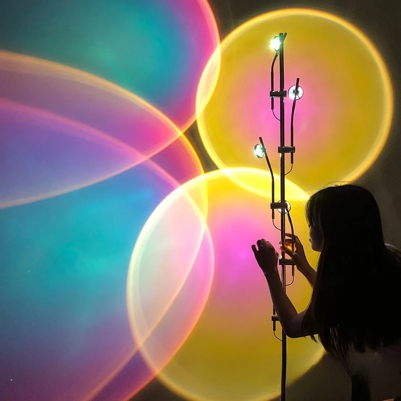 Lámpara de proyección de diseño italiano, muebles para el hogar de estilo nórdico ins, decoración de pared de fondo de sala de estar, luz de diseño y