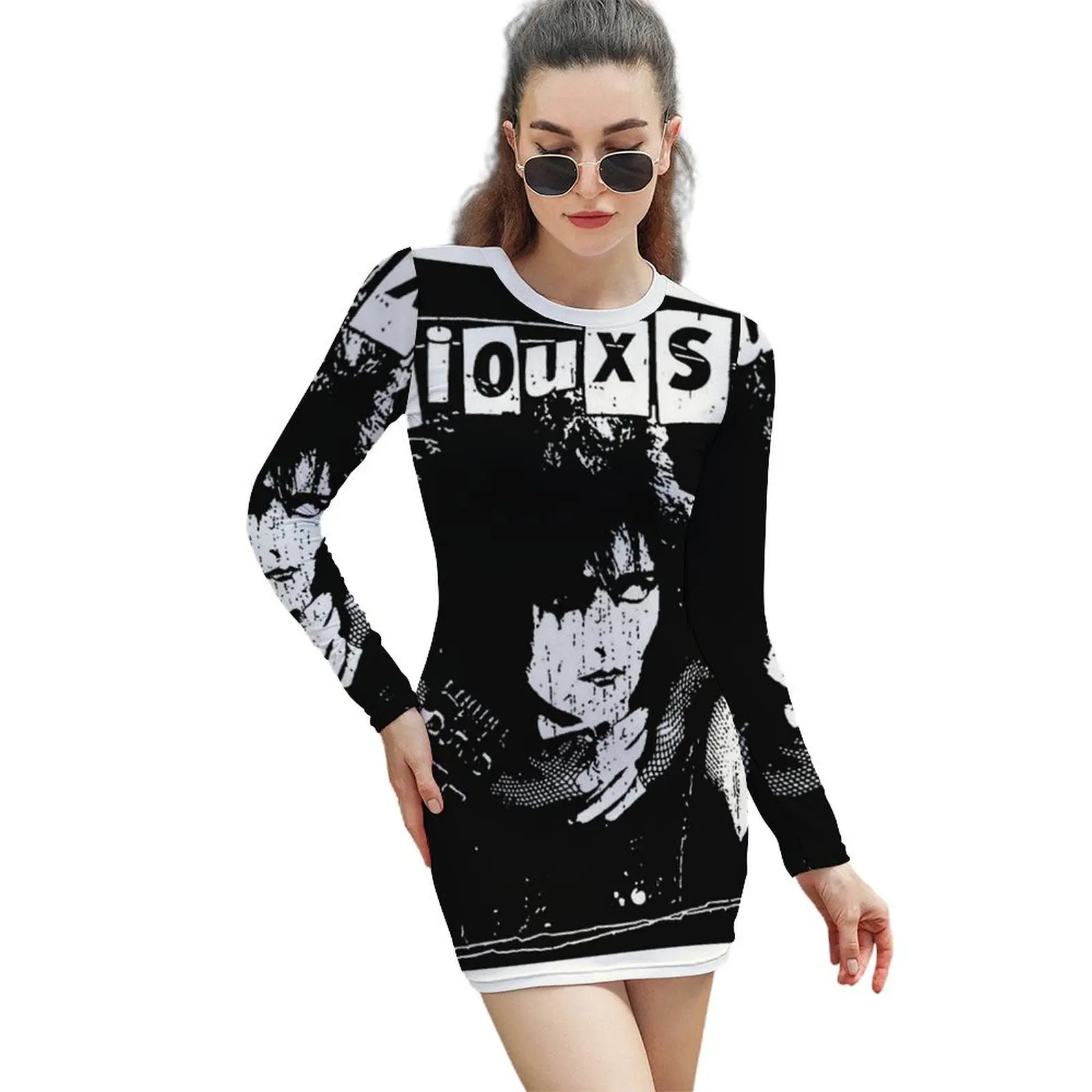 

Best seller artwork - logo Long-Sleeved Sheath Dress elegant women's sets luxury women's party dress evening prom