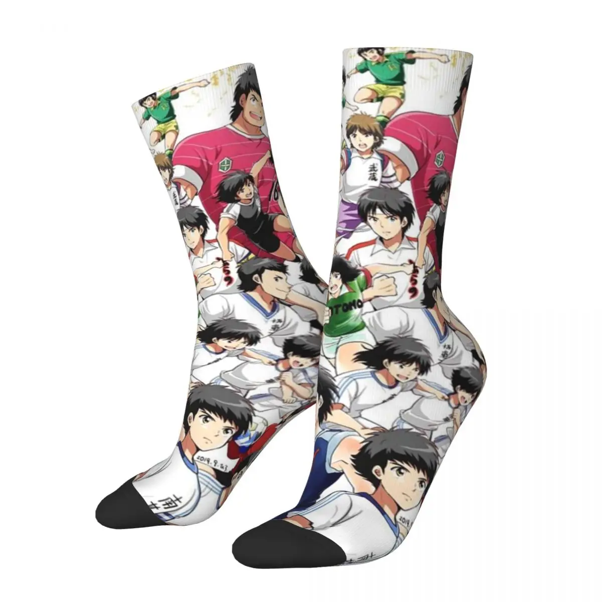 Winter Warm Casual Unisex Captain Tsubasa Anime Socks Football Manga Non-slip Crew Socks