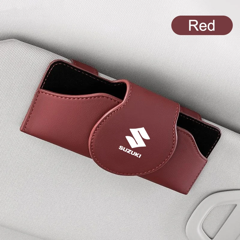 Car Glasses Case Clip Sun Visor Sunglasses Storage Box For Suzuki Swift S-Cross Jimny Alto SX4 Vitara Baleno Samurai Accessories