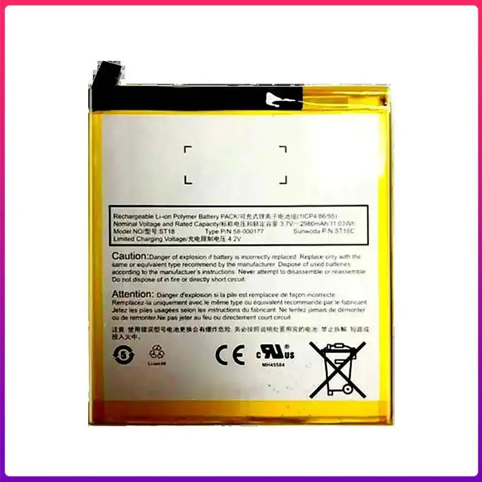 For Amazon Kindle Fire 7 7th Gen 2017 58-000177 GB-S10-308594-060L ST18 ST18C Robust Laptop Battery 2980mAh Long Lasting