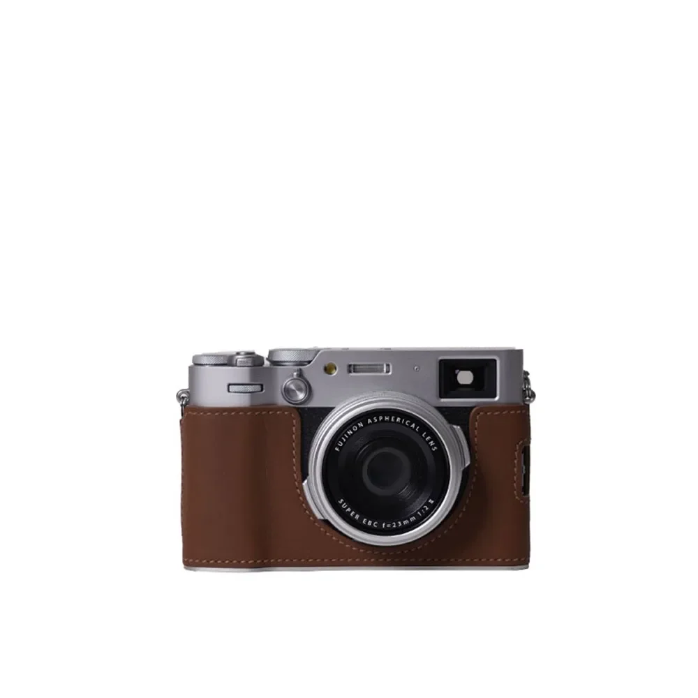 

Genuine Leather Case Half Bag Suitable For Fujifilm Fuji X100VI Camera Accessories Protective Case Camera Bag