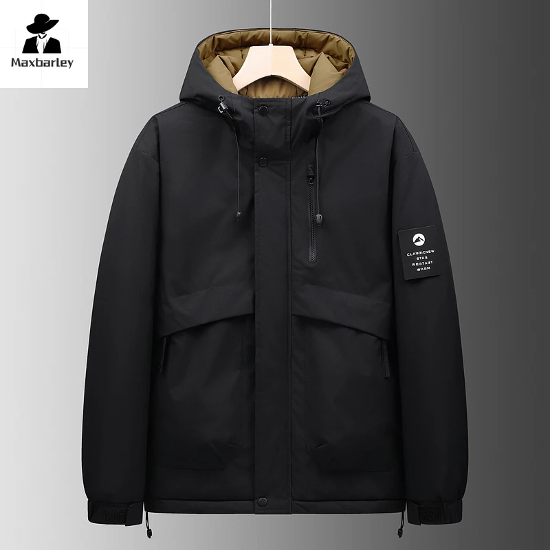 Chaquetas de invierno para hombre, chaqueta acolchada de algodón gruesa, impermeable, informal, para nieve, Camping, Parka a prueba de frío, novedad de 2024