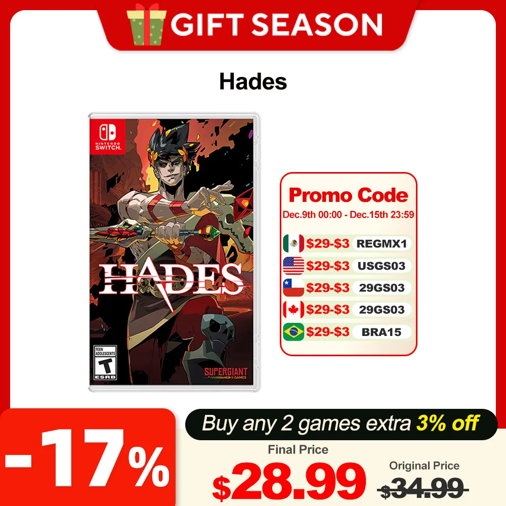 Hades Nintendo Switch Game Deals 100% Official Original Physical Game Card RPG Action Genre for Switch OLED Lite Game Console