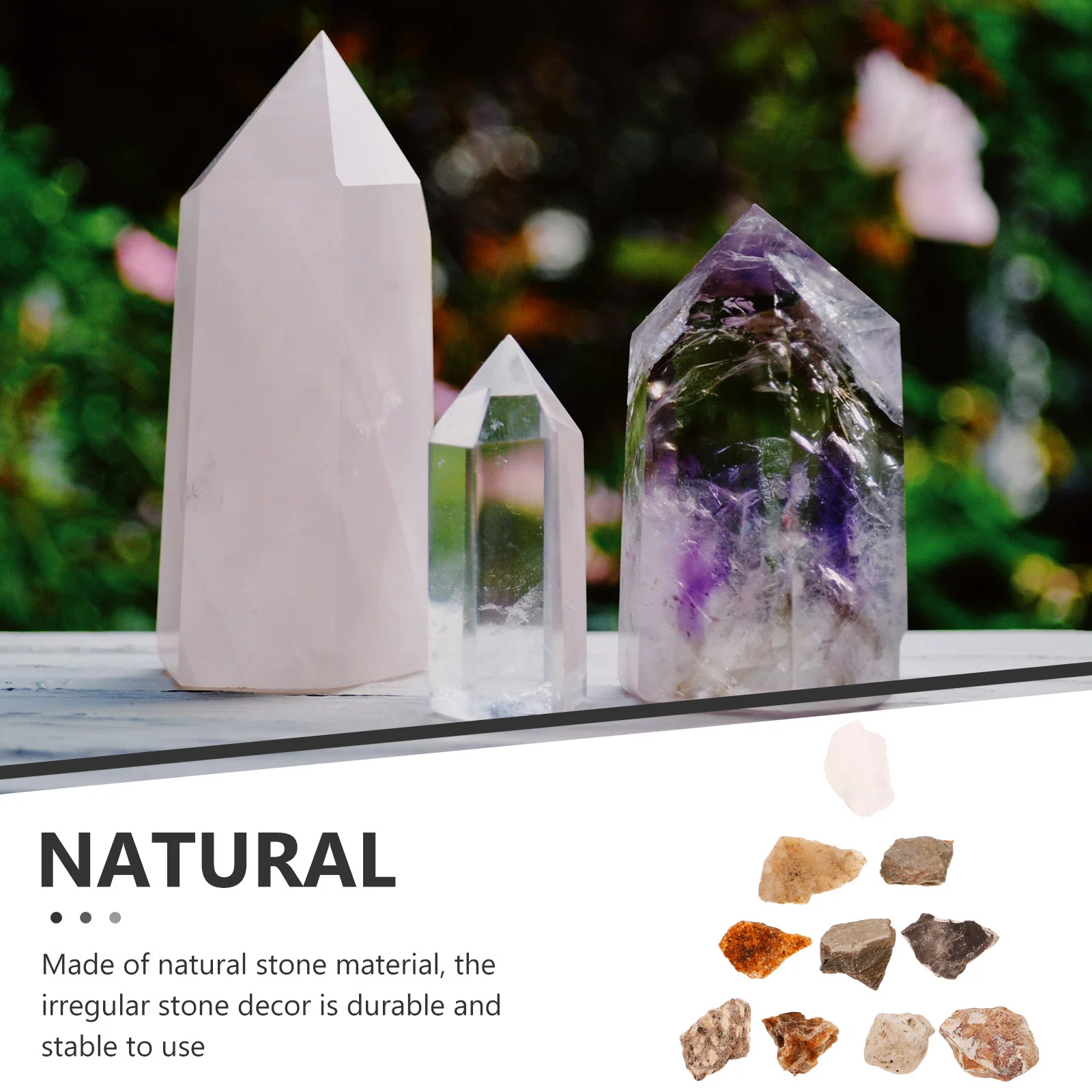 

10Pcs Mineral Rock Collection Natural Irregular Stone Specimen Desktop Decor for Teaching Display and Photography