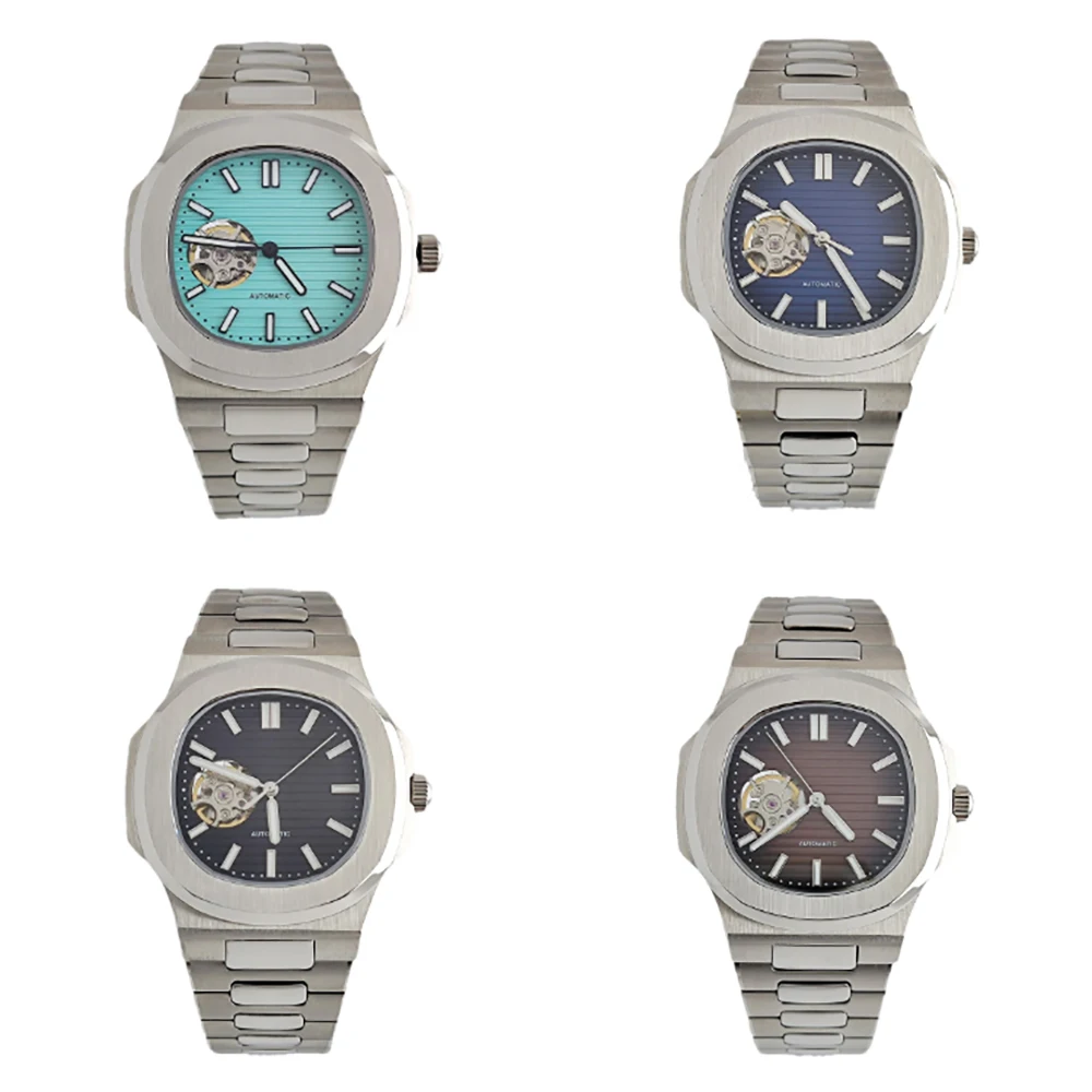 

40mm Customizable Nautilus Men's Watch Stainless Steel Mechanical Watch Installation NH38 Movement Watch