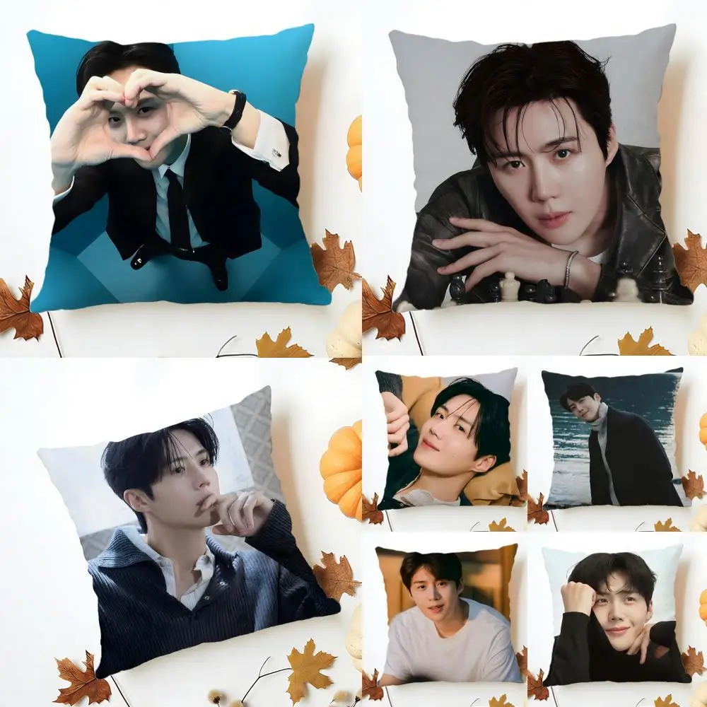 K-kim Seon-ho brilliant Cushion Cover Washable Linen comfort for Sofa Bed Cozy Home Room Decor
