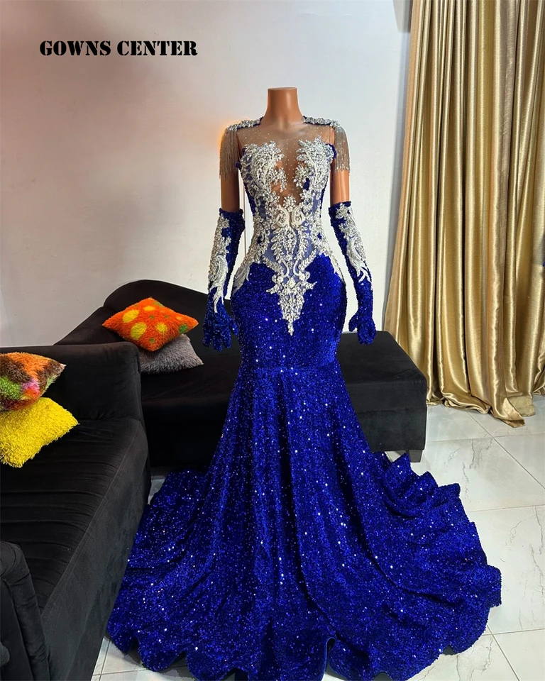Ball Gown Royal Blue And Gold Mermaid Dress Royal Blue And Gold Mermaid  Dress Royal Blue