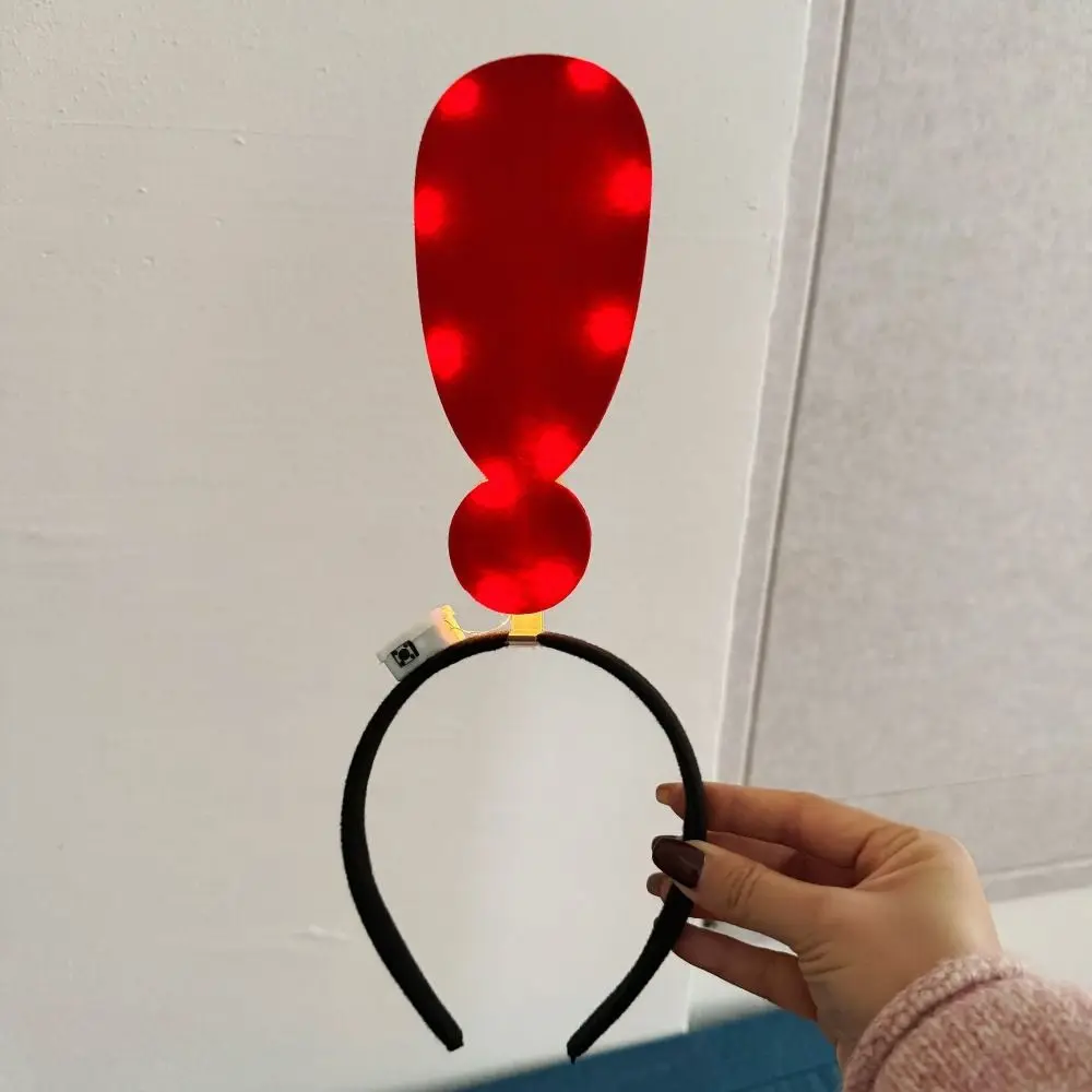 with LED Arrow Light Headband Arrow Shape Light Up Glow Hair Hoop Funny Battery Powered Concert Hair Accessory Costume Party