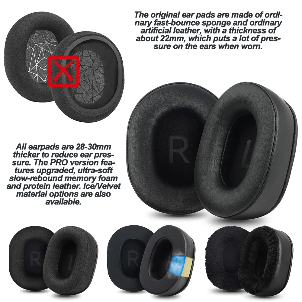 منصات سماعة ل Steelseries Arctis 1/3/5/7X/7P/9/9X/PRO عصابة رأس حزام حزام استبدال وسادات الأذن سماعات غطاء للأذنين الذاكرة