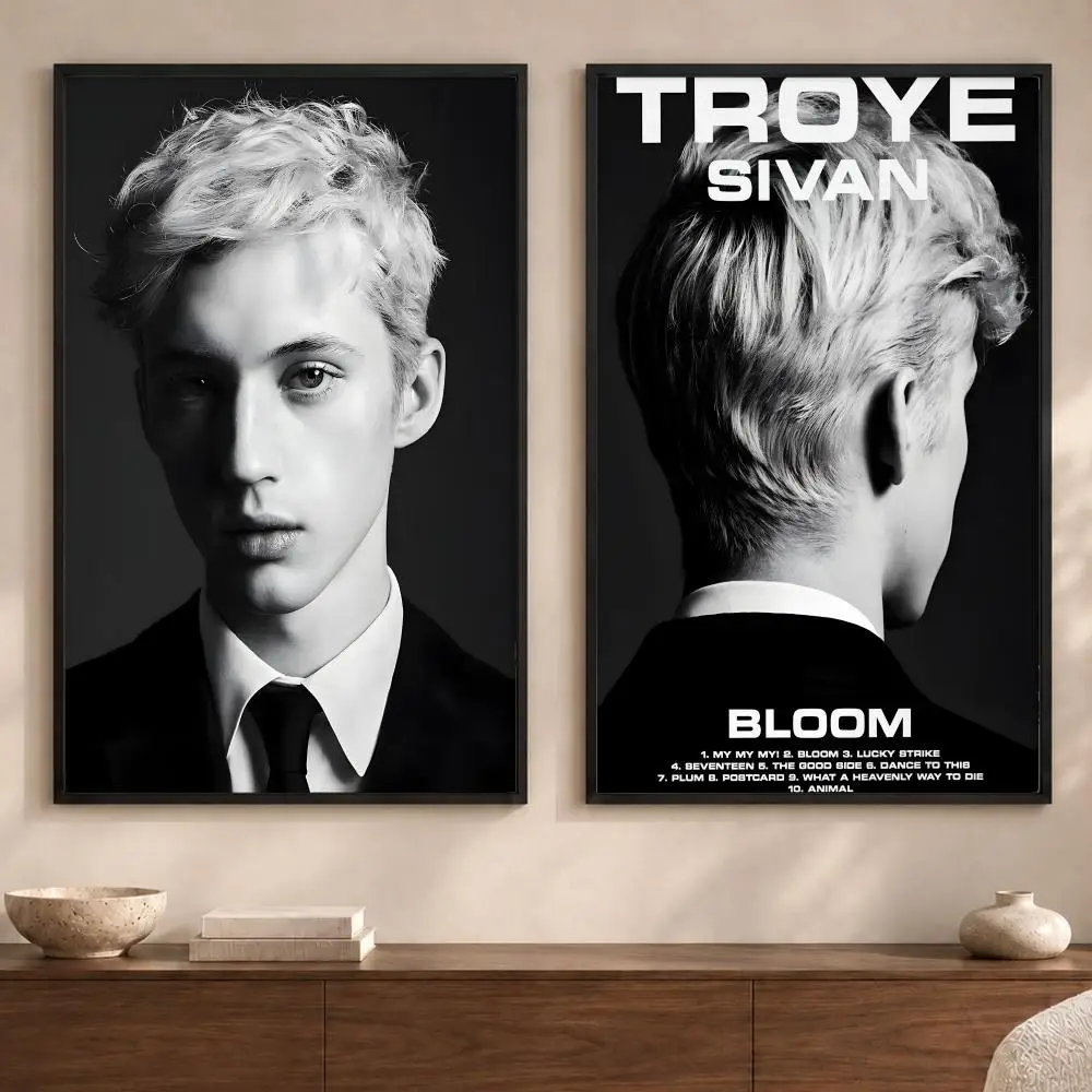 Singer T-Troye SivanS Poster Art  Self-Adhesive No Glue Residue Wall Sticker for Home Office Nursery
