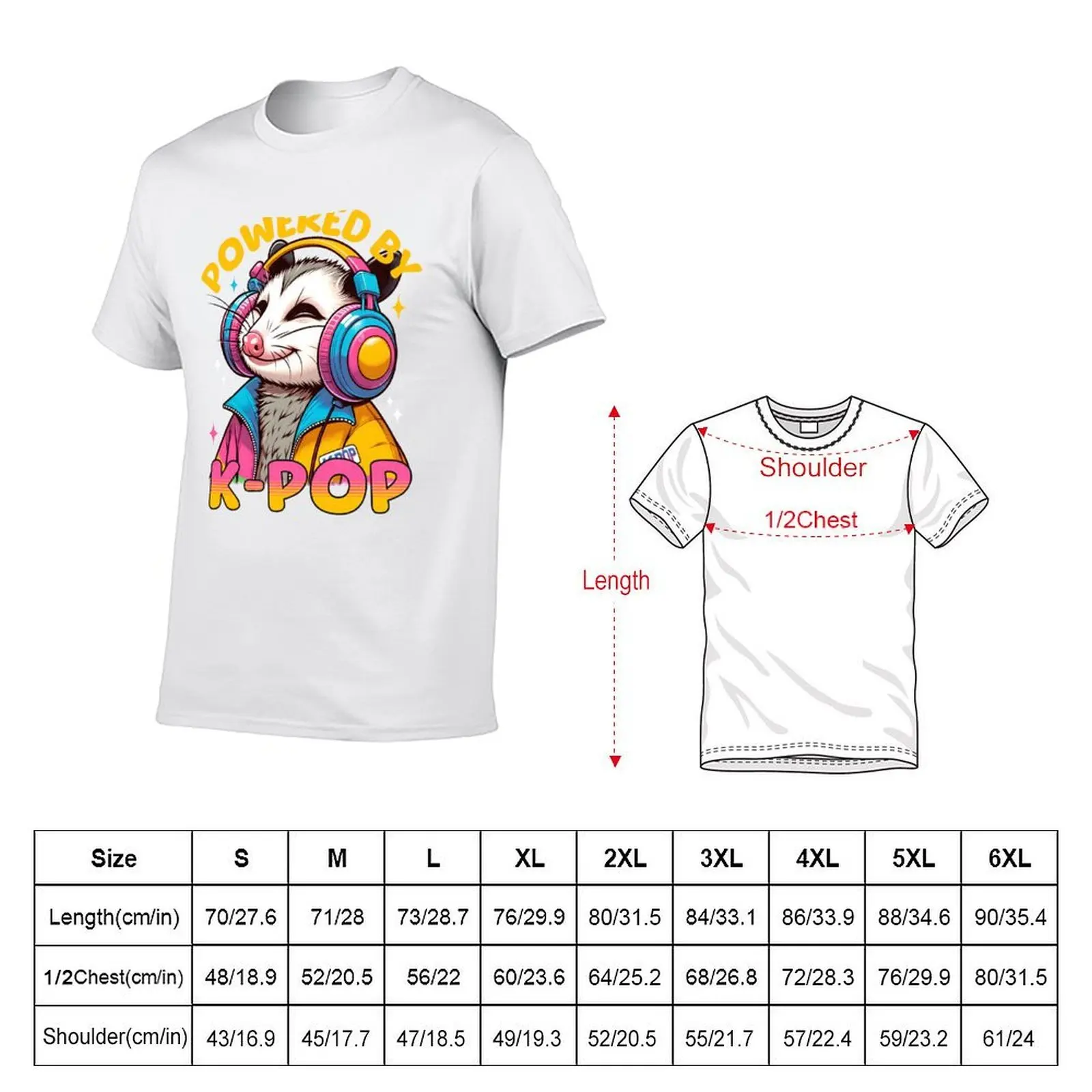 مدعوم من K Pop Opossum تي شيرت مطبوعة تي شيرت للرجل تي شيرت للرجل جرافيك مضحك أنيمي تي شيرت كبير الحجم تي شيرت #5