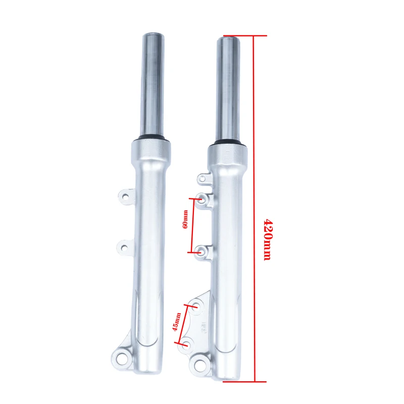 365MM 385MM 420MM Silver Black Damping Front Fork Shock Absorber Lengthened Hydraulicfor Citycoco Modified  Accessories Parts