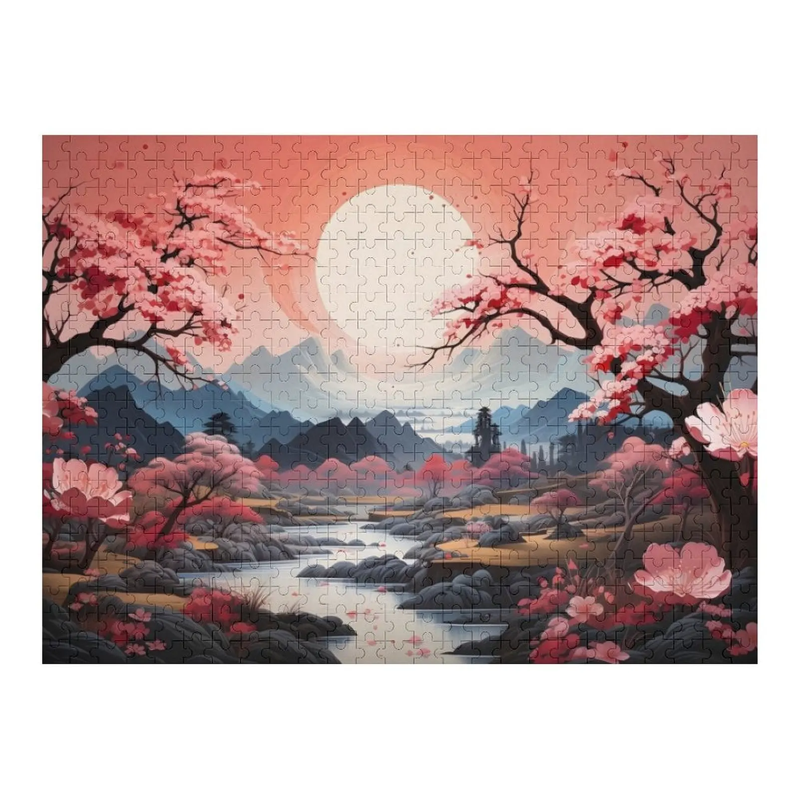 

Japanese Dream Landscape Jigsaw Puzzle Animal Wood Name Puzzle