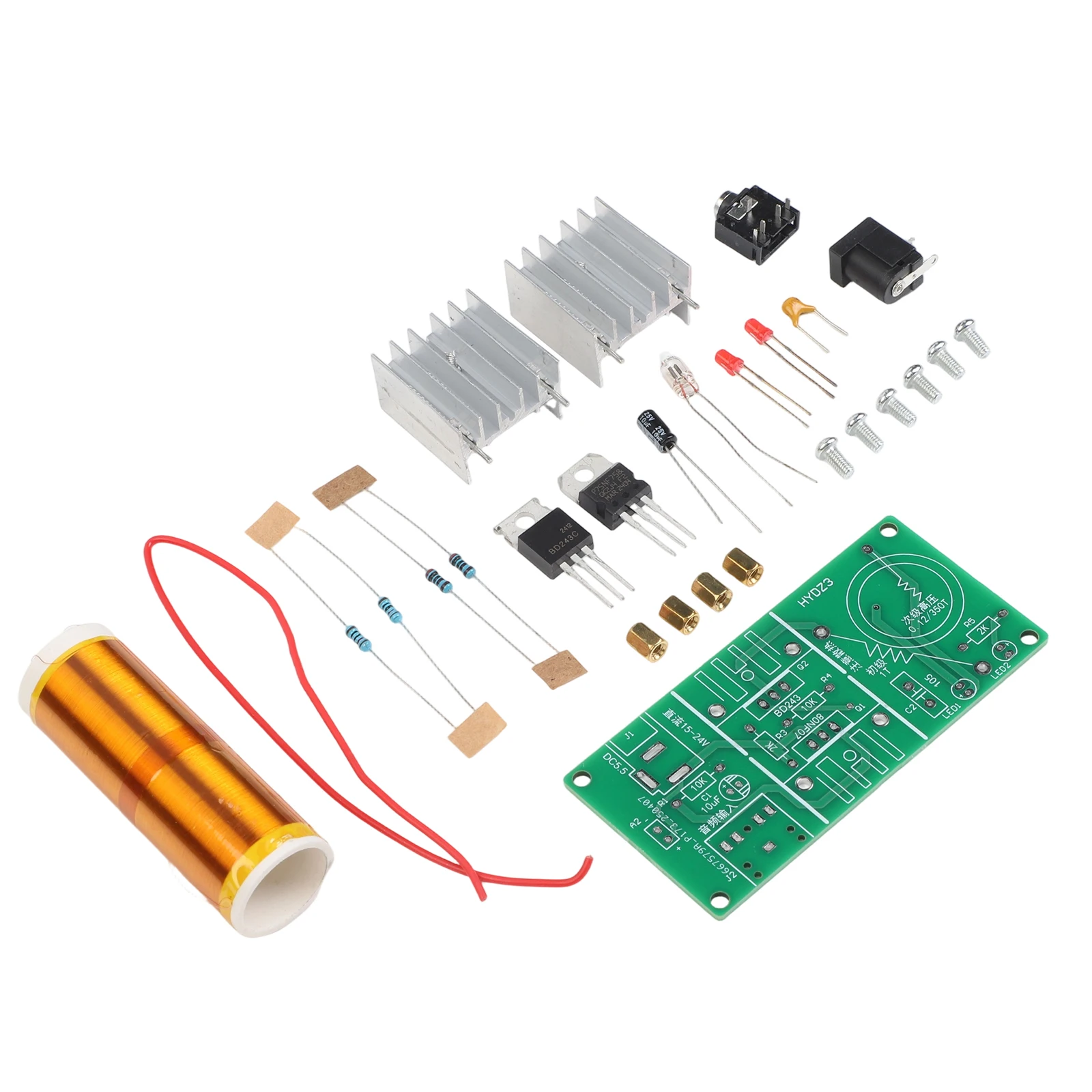 DIY Mini Coil for plasma Speaker 15W Kit with DC 15 24V for Power and 3 5mm Audio Input Suitable for Mobile and Computer Audio
