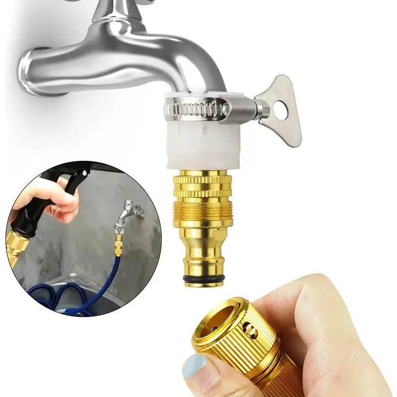 Universal Faucet Connector Anti Crack Water Hose Adapter Easy to Operate for Outdoor Garden Watering Car Washing