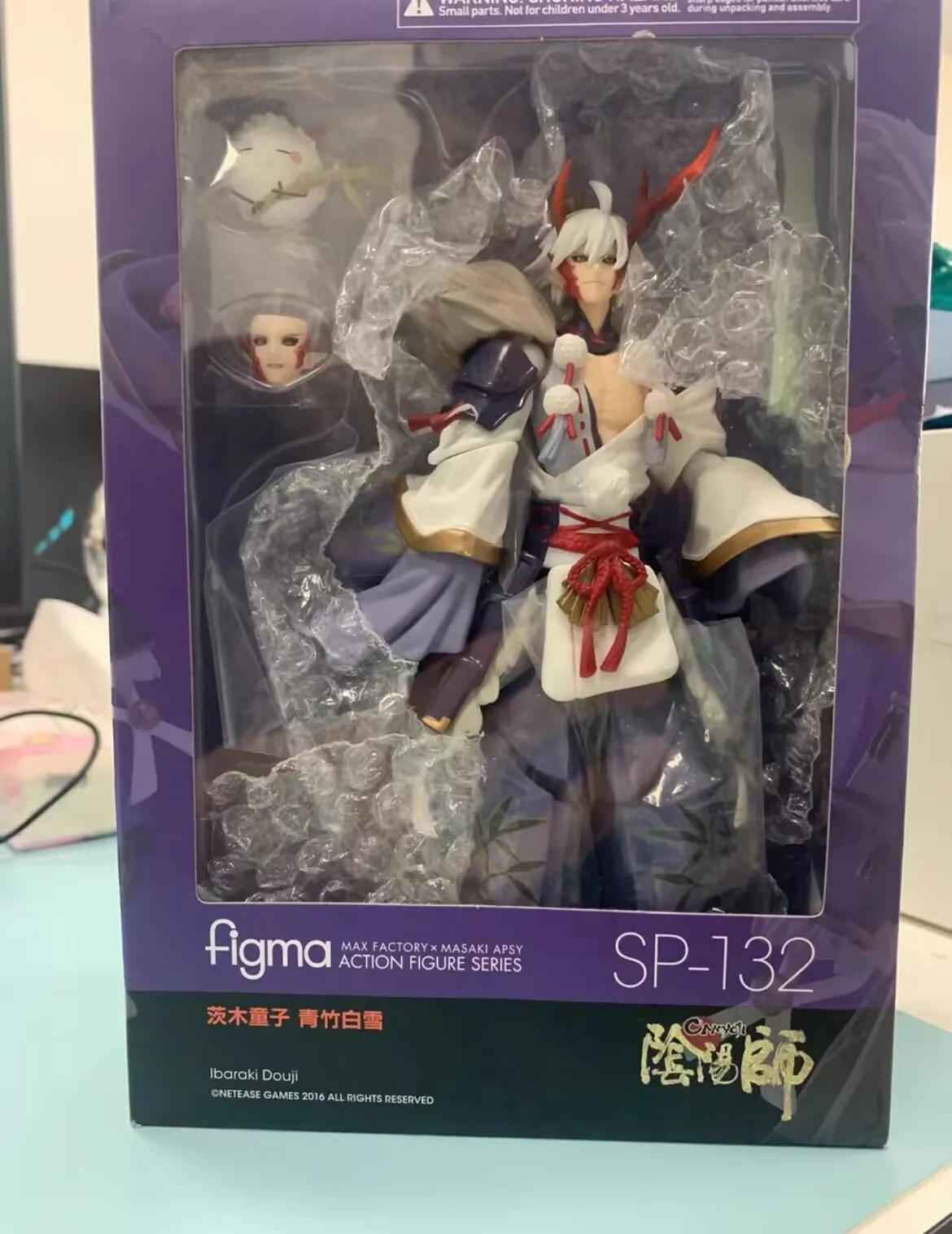 Figma-Onmyoji Lbaraki Duplo ji Figura Anime, Modelo De Ação, Brinquedo De PVC, Presente Colecionável Para Crianças, 100% Original, SP-132