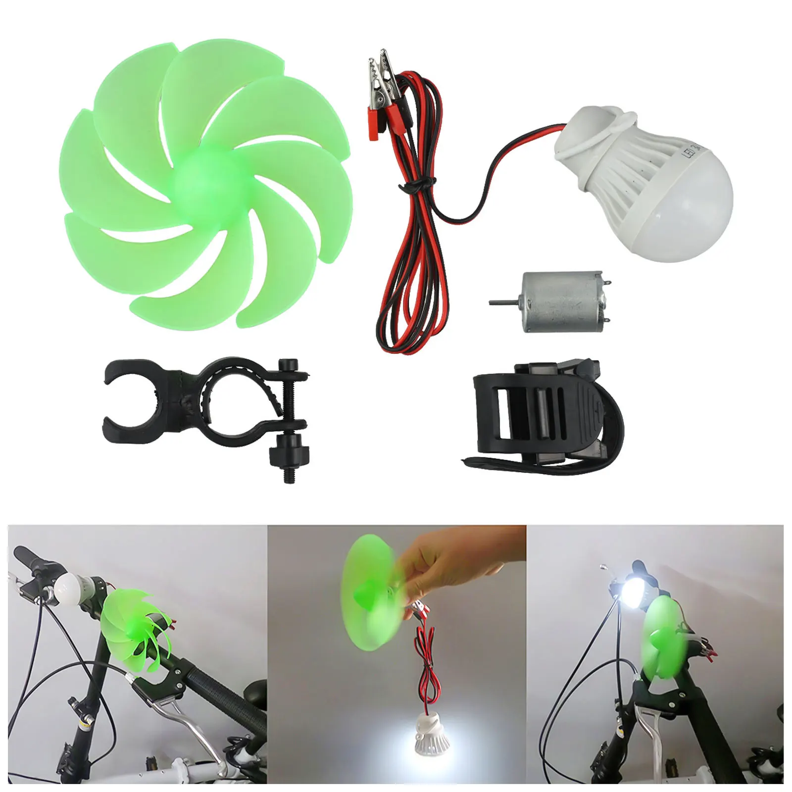 Picture 5: Wind Turbine Motor Kit with Precision ABS Blades and Bulb for Real-Time Power Visualization in Energy Education Programs