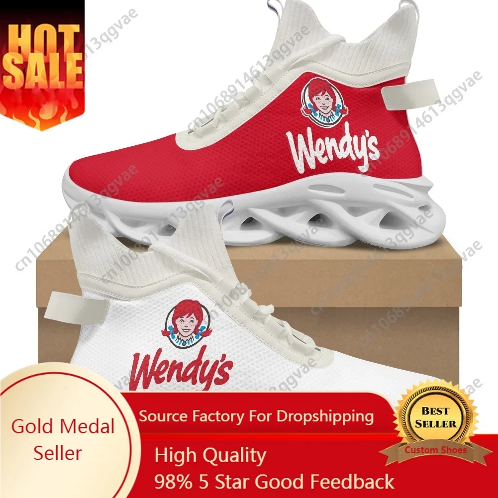 

Wendys Fast Food Restaurant Logo High Top Flats Sneakers Mens Womens Sports Running Shoes Lace Up Mesh Footwear Custom Made Shoe