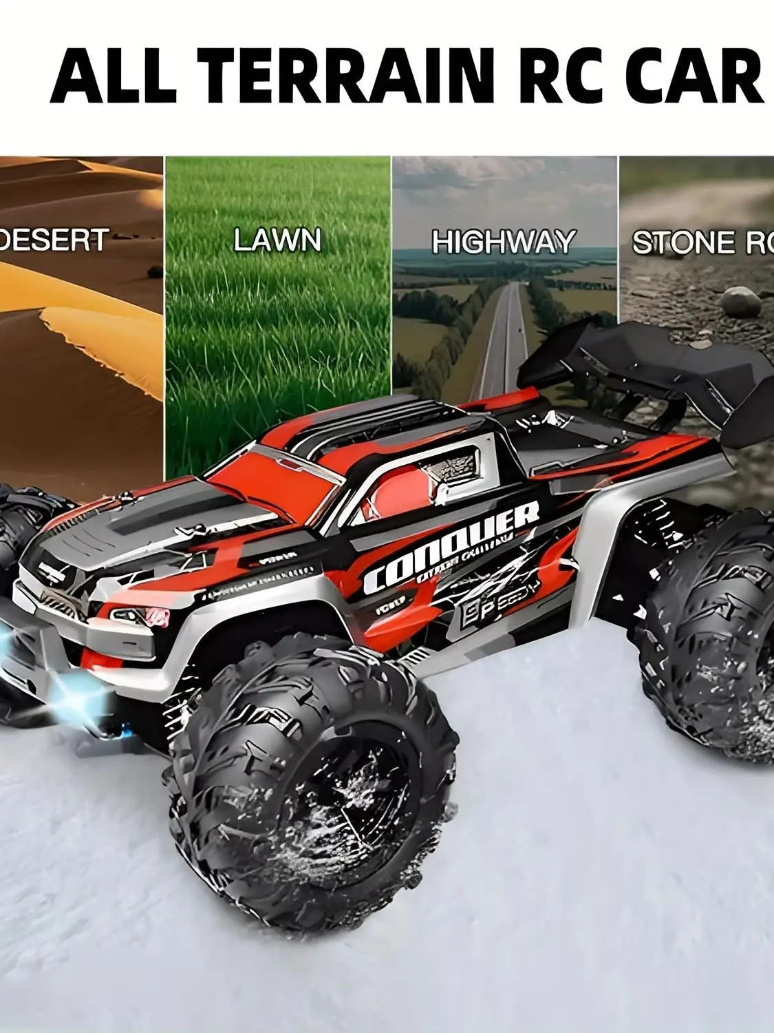 RC-Auto: WLtoys Professioneller 1:16 4WD RC Monster Truck, Hochgeschwindigkeits-Allterrain Wasserdichtes Ferngesteuertes Offroad-Fahrzeug für Kinder & Erwachsene