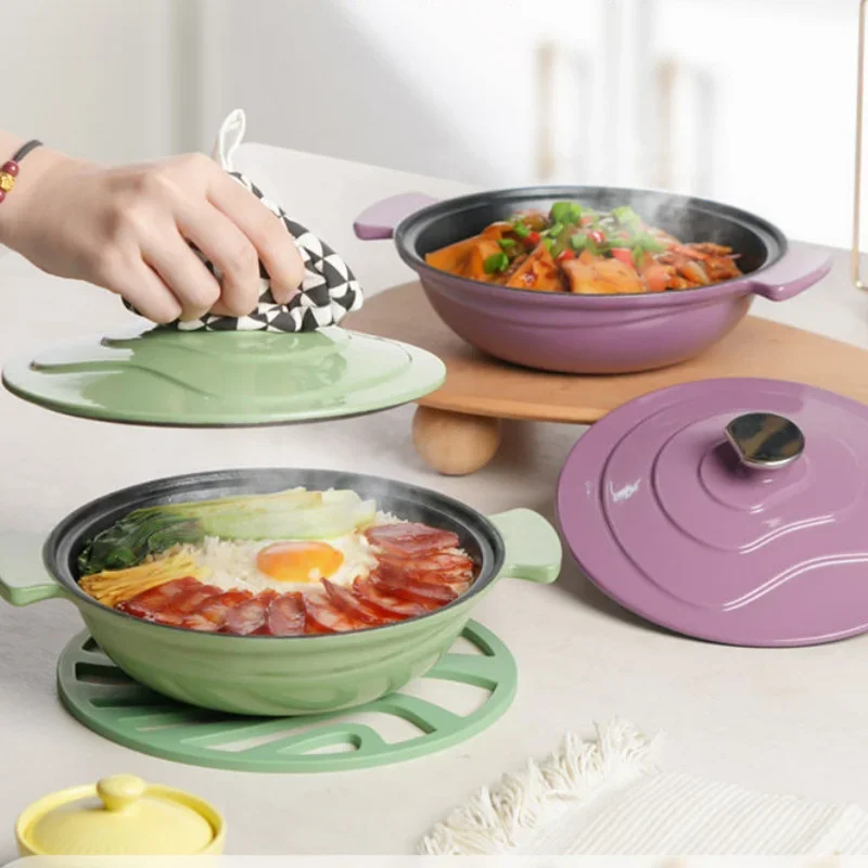 Heat Resistant Casserole Pot, Crack-proof Dry Burning Clay Pot for Claypot Rice & Soup
