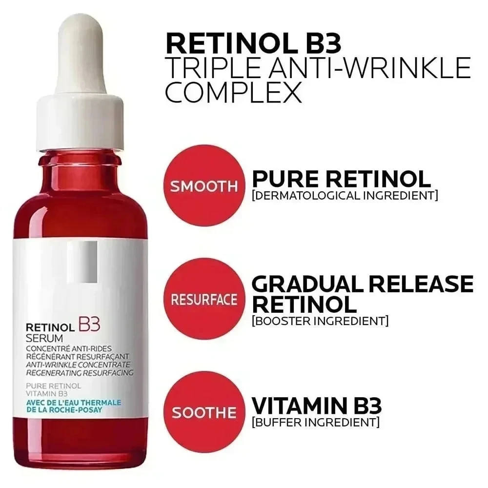 Origianl Effaclar Serum Retinol B3 Pure Vitamine C10 Hyalu B5 Niacinamide 10 Cicaplast B5 Vochtinbrengende 30Ml