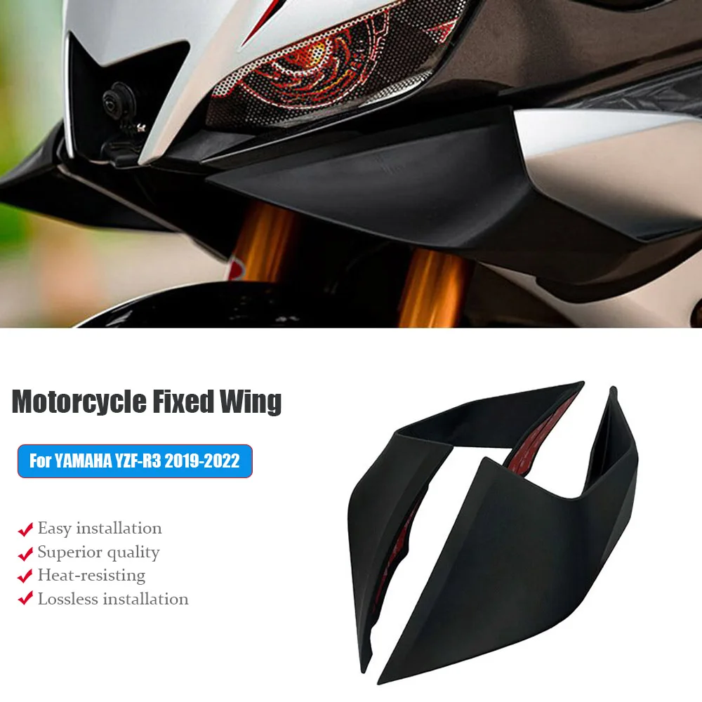 

НОВЫЕ аксессуары для мотоциклов, для Yamaha YZF-R3 yzfr3, 2019 2020 2021 2022, боковое крыло, гонки Spoiler GP, такой же фиксированное крыло