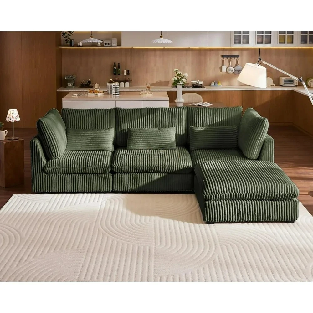 

Customizable Oversized Modular Sofa, Shaped Couches Modern Comfy Fluff