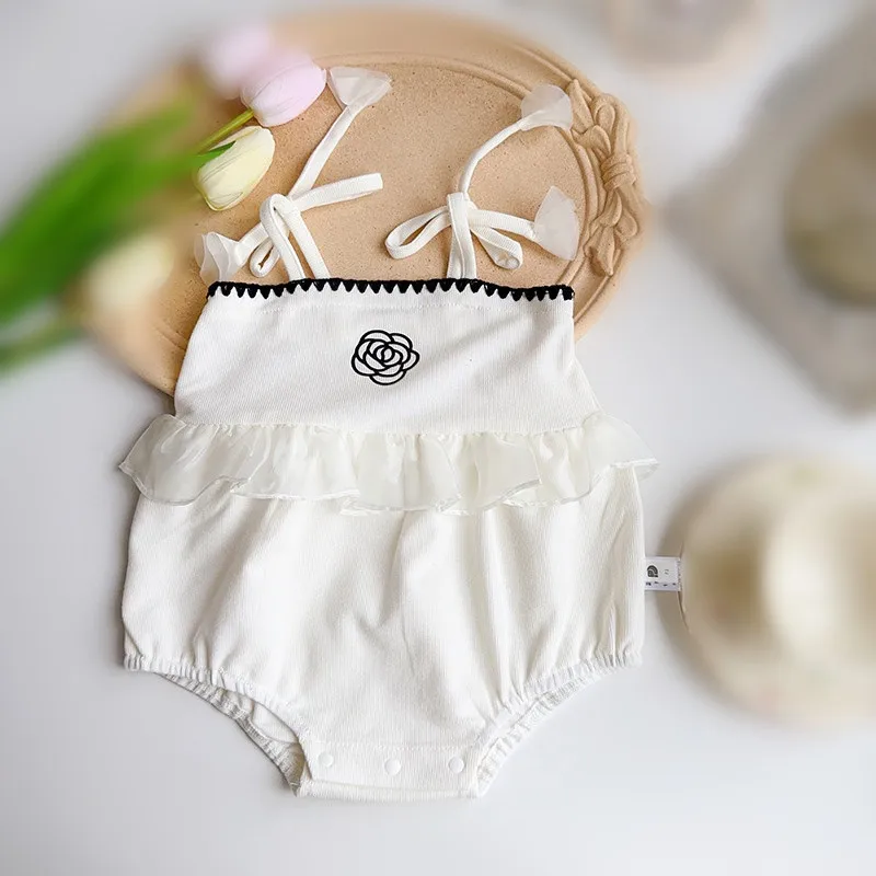 

Girls Spaghetti Strap Bodysuit Sleeveless Tank Top Cotton One-Pieces Pack of Summer Baby Clothes Outfit