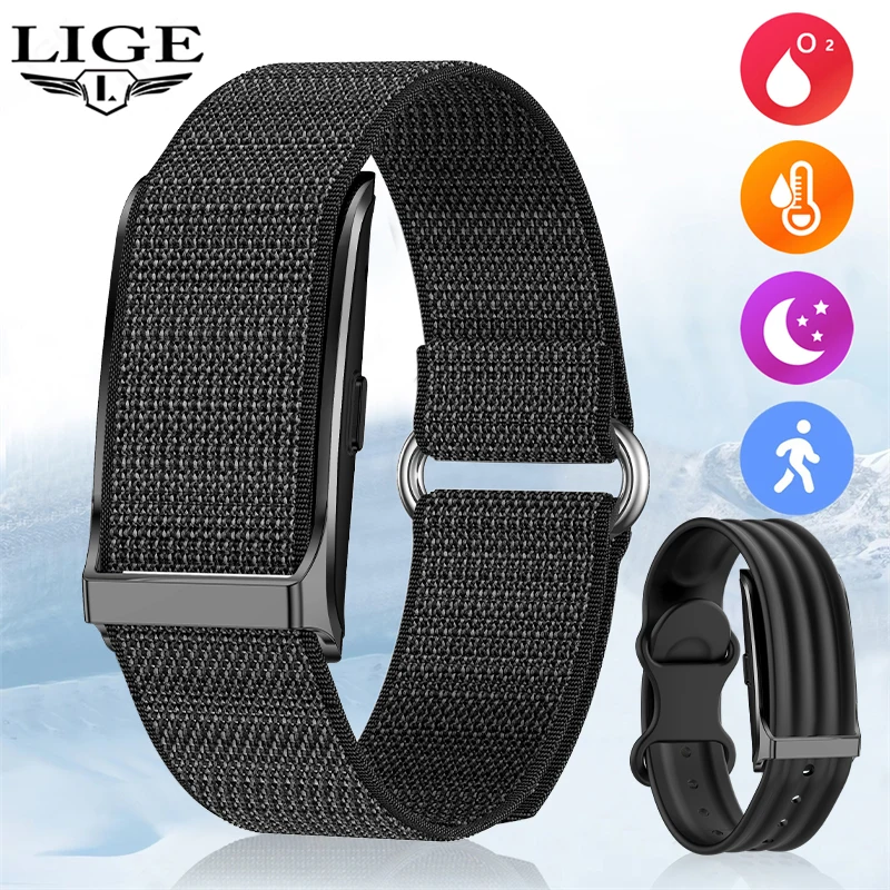 LIGE Call Reminder No Screen Smart Watch Heart Rate Blood Oxygen Sleep Monitoring Sports Smart Band Activity Log Fitness Tracker