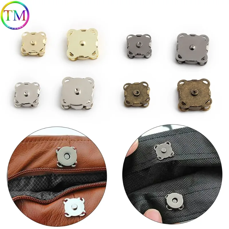 

50-200PCS 14x4mm/18x4mm Metal Magnetic Snap Buckle For Clothes Handbag Bags Invisible Sewing Button Clasps Fasteners Accessories