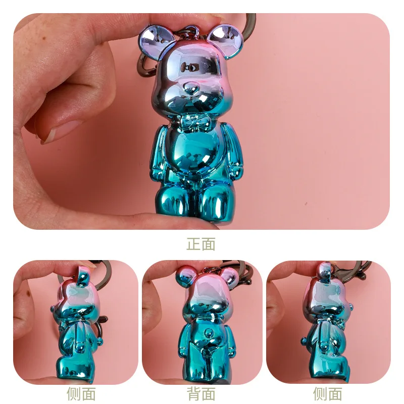 قلادة سلسلة مفاتيح من الراتنج الكرتوني من مينسو، هدية صغيرة لطيفة ثلاثية الأبعاد، زخرفة سلسلة المفاتيح