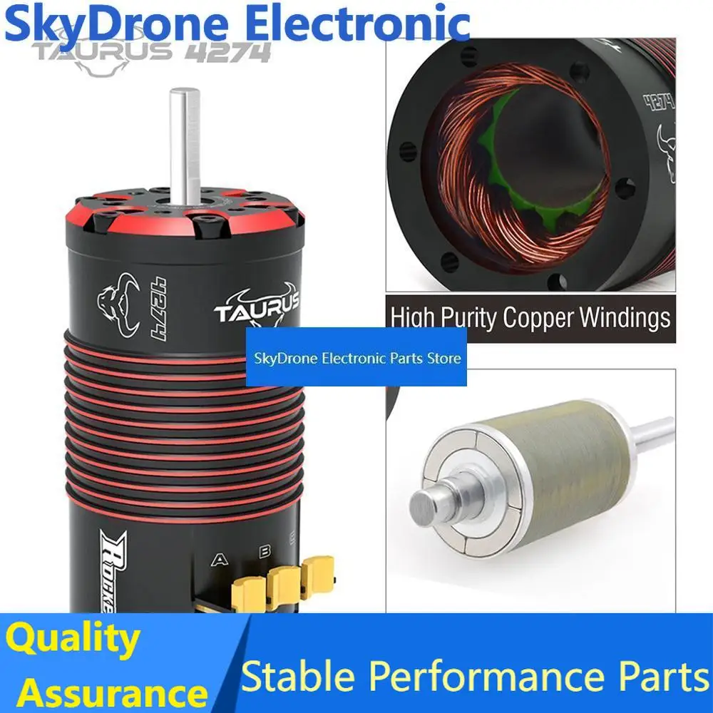 SkyDElRocket V2 4268 4274 2700KV 2450KV 2150KV 1850KV 1550KV 2200KV 1950KV Sensored Brushless Motor For 1/8 RC On-Road Off-Road