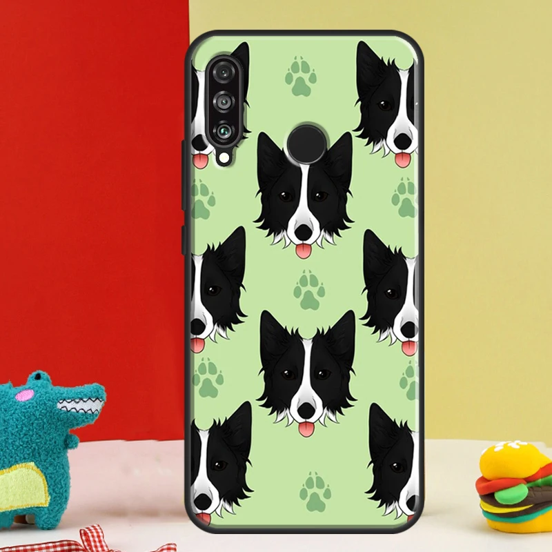 Cartoon Border Collie For Huawei Nova 12i 12s 11i 5T 9 10 SE Y91 Y90 Y60 Y70 Y72 Y61 P60 Pro P20 P40 P30 Lite Case