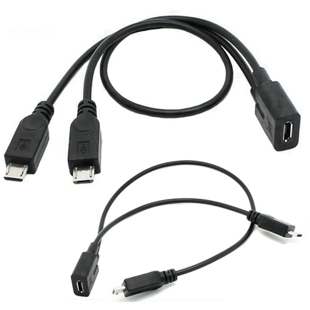

Extension cable micro female to 2 Micro data cables MicroUSB 1/2 data cable MicroUSB