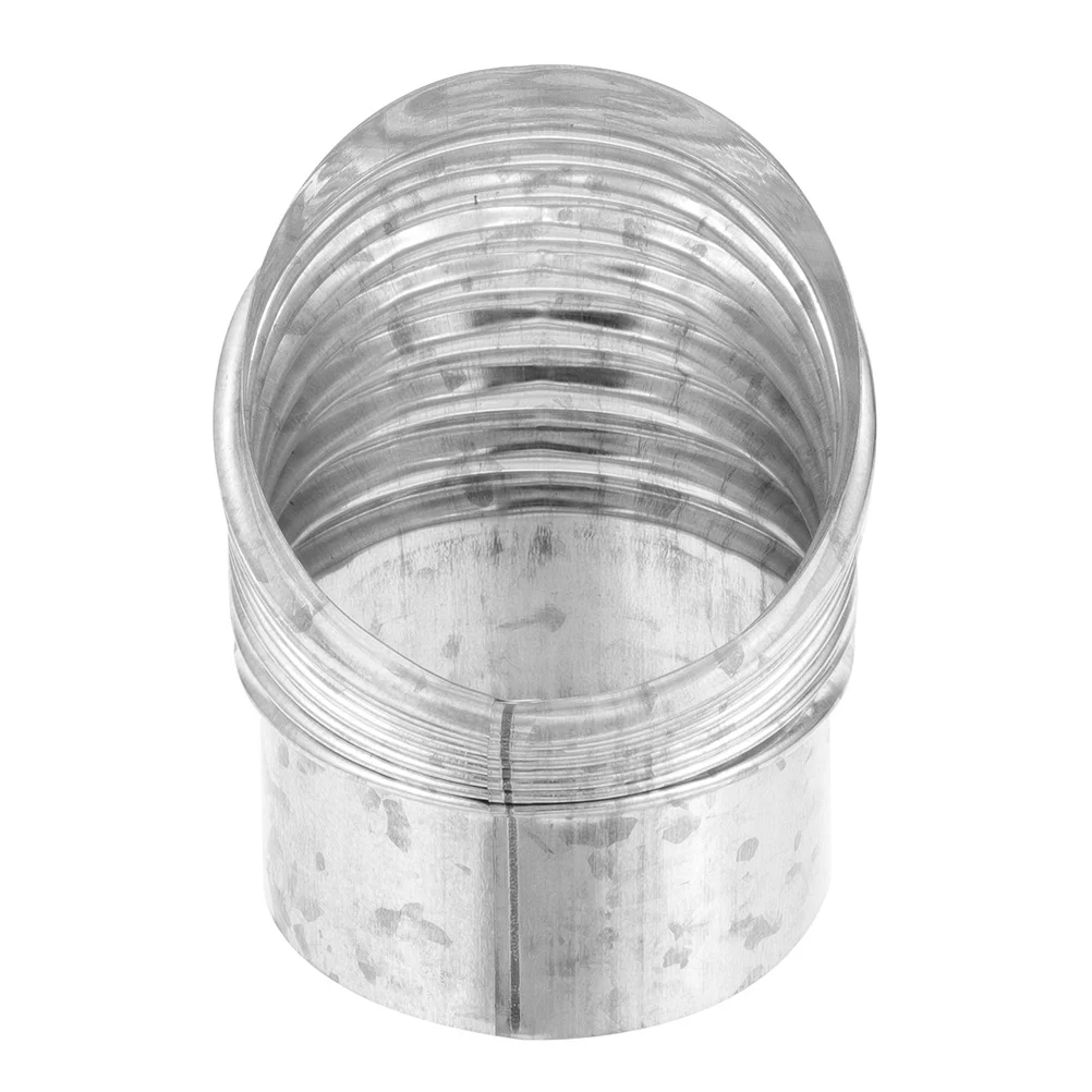 

45 Degree Elbow Chimney Tube Galvanized Steel Ductwork Connector Vent Pipe Elbow For Dryer Hvac System Gas Leak Prevention