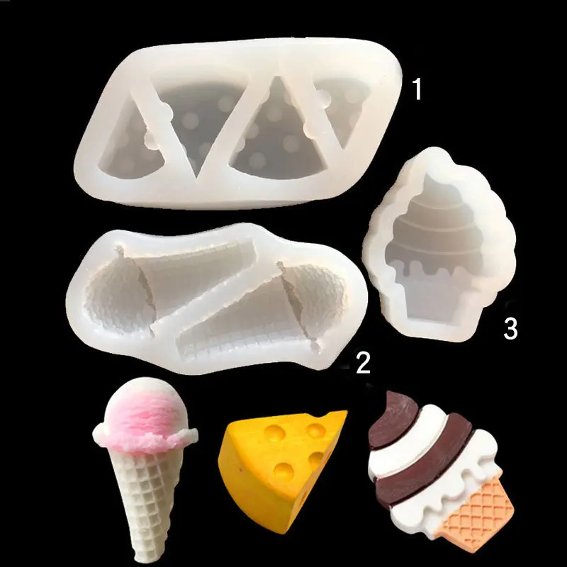 Cheese cone ice cream dropper mold made of epoxy resin can be used for aromatherapy gypsum clay cake decoration chocolate