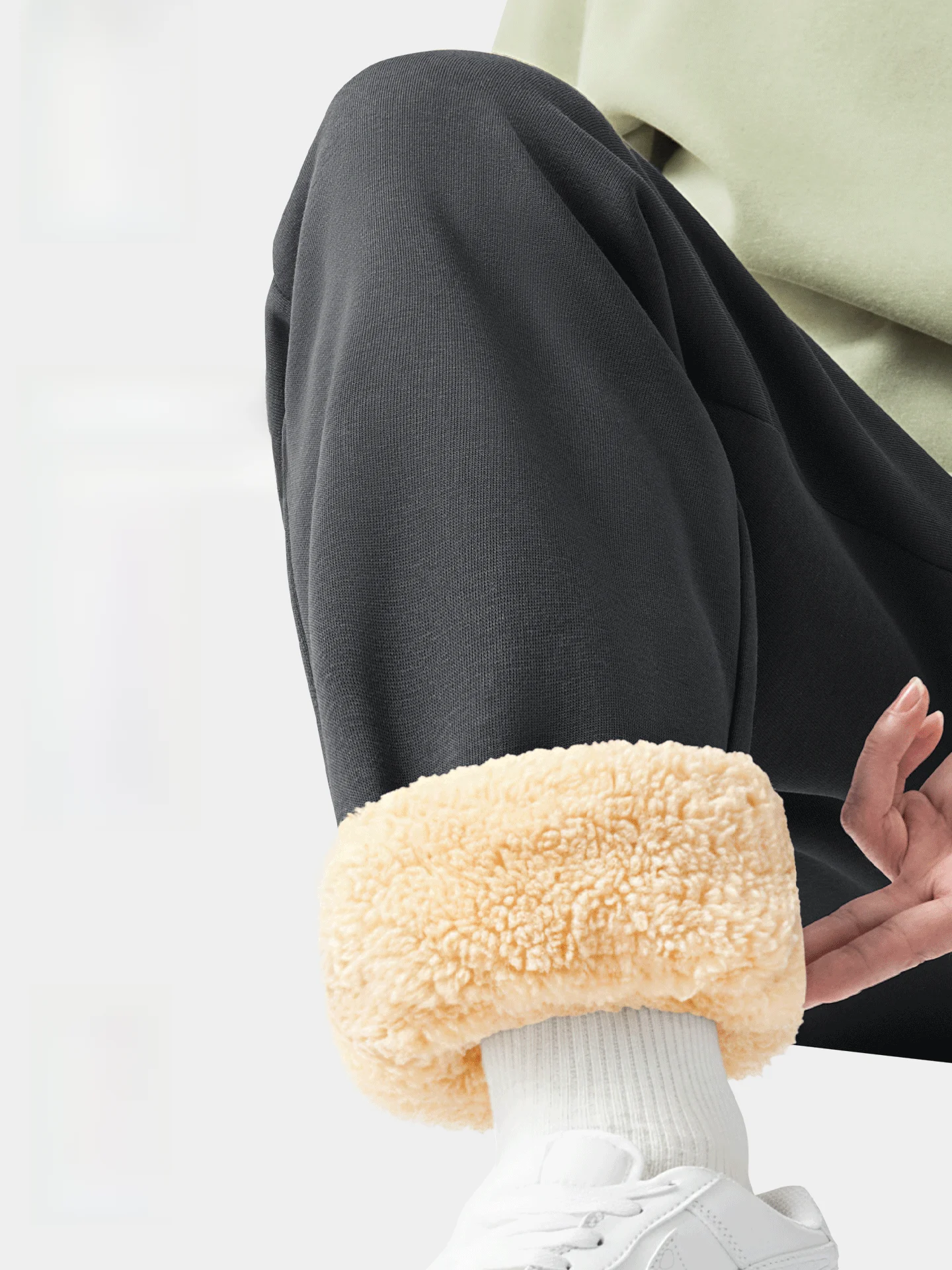 

Мужские зимние повседневные брюки на флисовой подкладке из овечьего вельвета, теплые, свободного кроя, со средней посадкой, хлопок/полиэстер