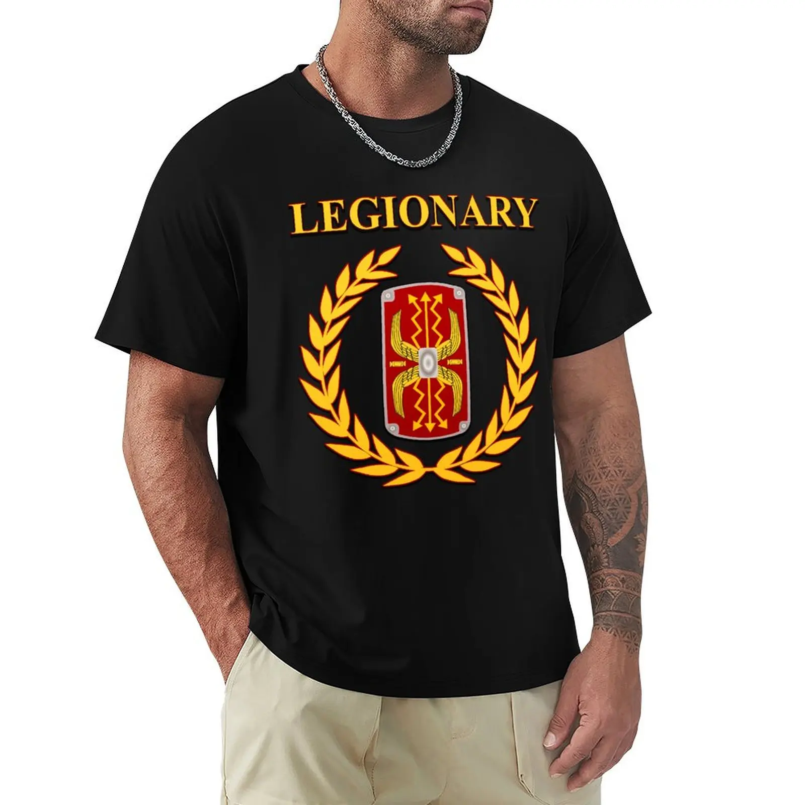 Roman Legionary Shield T-Shirt Essential Solid Color T-Shirt