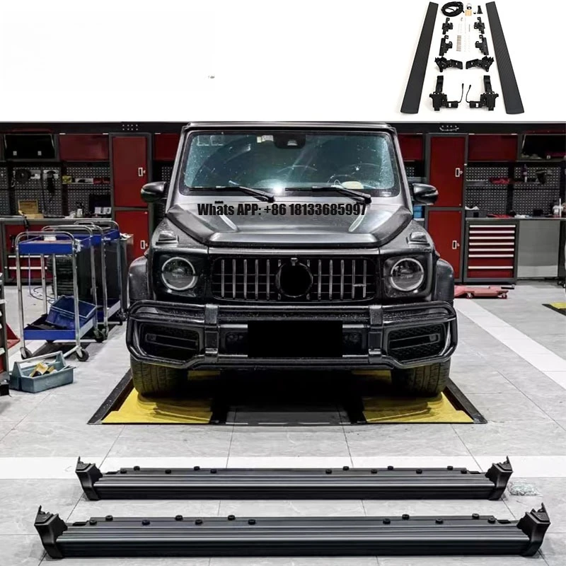 G-Wagon W463a 2018-2023 Electric Side Step for W464 G63 G65 G500 G550 Side Step Auto Running Board Long or Short Electric Pedal