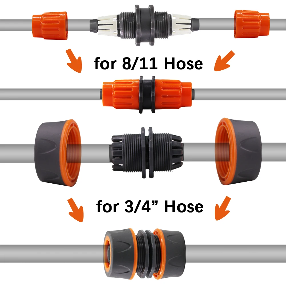 Trwałe ABS 12 style 1/2 3/4 1 Cal szybkie złącze podlewanie ogrodu akcesoria złączka do węża podłącz złącze naprawcze do rury rurowej